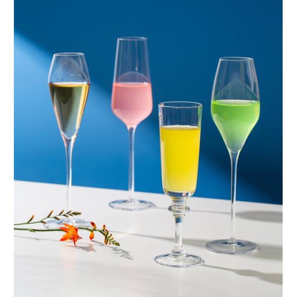 Sparkling Wine Glass Drinking Goblets 8 Ounce Crystal Tulip Champagne Glasses