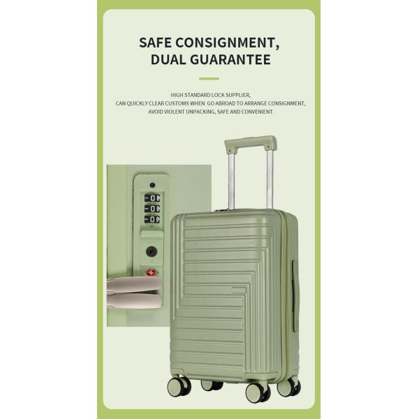 3Pcs ABS Hard Travel Luggage Set Carry On Hard Suitcase Anti Scratch