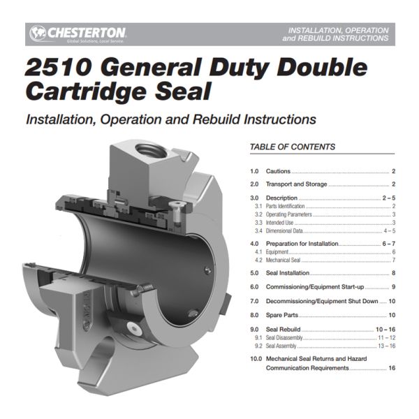 Chesterton 2510 General Duty Double Cartridge Mechanical Seal