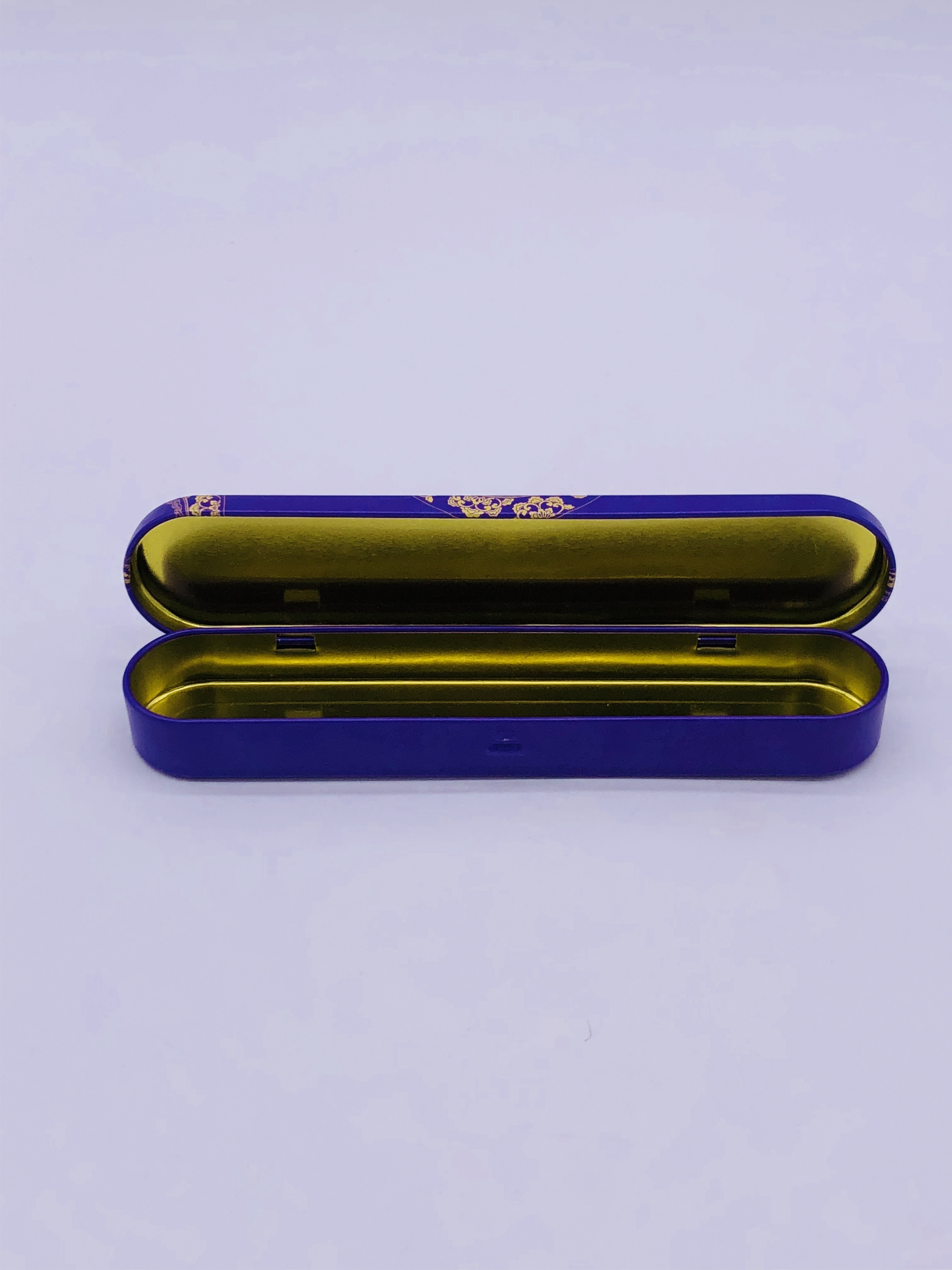 Embossed Custom Printed Gift Pencil Metal Tin Box Rectangular Shape