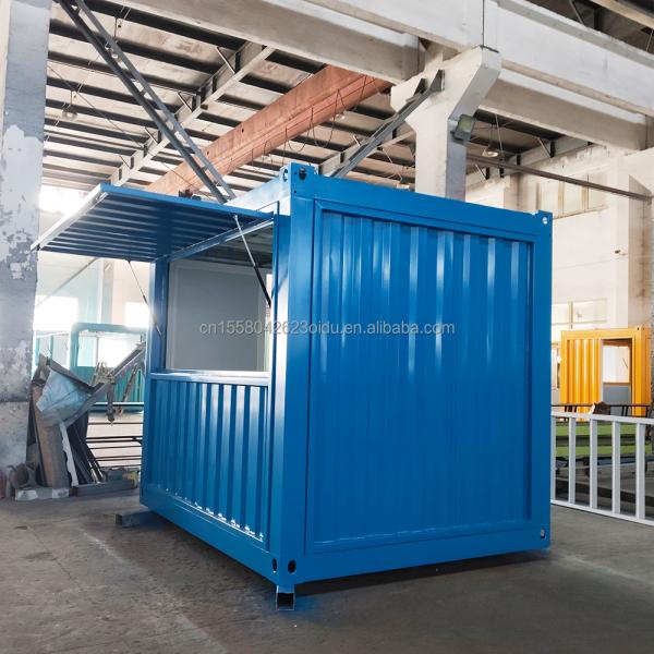 Aluminio de aleación de ventanas Contenedor Bar de café 10ft 20ft de comida rápida Mini tienda emergente con pared 50/75/100mm Panel de sándwich de onda