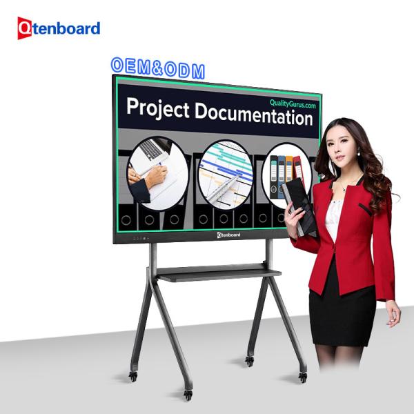 Portable 50 Point Touch 4K Ultra HD Interactive Digital Whiteboard and Smart Board for Dynamic Engagement