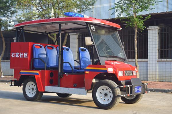 48V Lithium Battery Electric Fire Truck Golf Cart 5 Seater