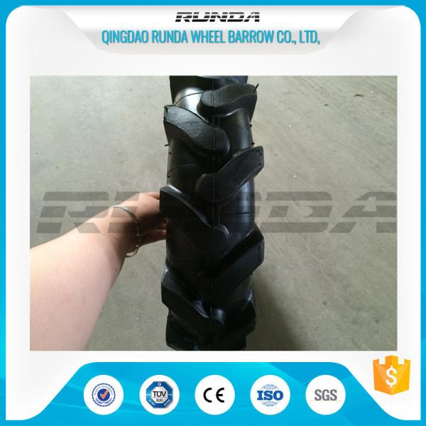 Black Heavy Duty Rubber Wheels Steel Hub , Swivel Trolley Wheels 150-300kg Loading