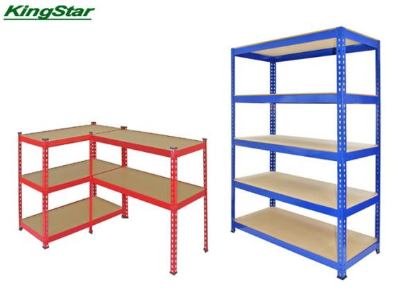 Powder Coated Rivet Boltless Storage Shelving 340 Kg Capacity For Grocery Store