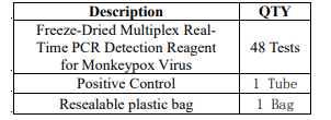 RT Monkeypox Virus Real-Time PCR Detection  Reagent KIT Freeze-Dried Multiplex