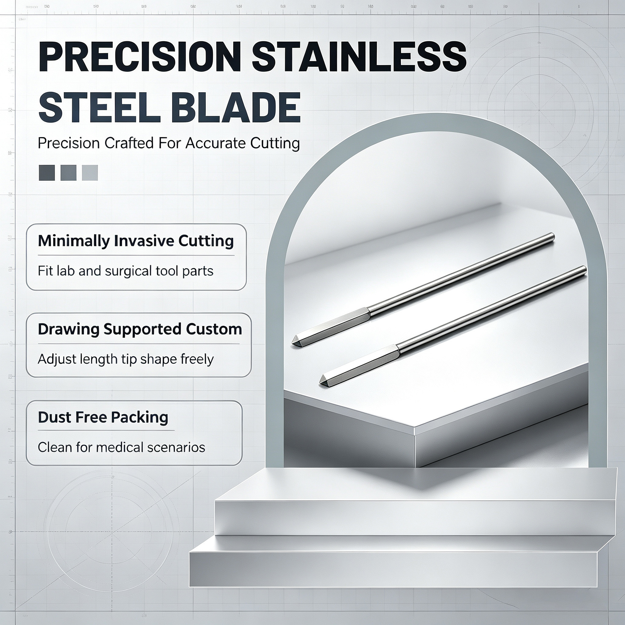 Customized Sharp Blade With Flat Ground Edge