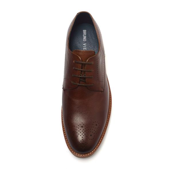 Brown Lace Up Anti Odor Breathable Mens Dress Shoes