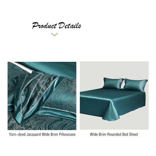 Ротационный экран печатает роскошный 19 мм шелковый хлопковый Jacquard 4Pcs Quilt Cover постельное белье набор