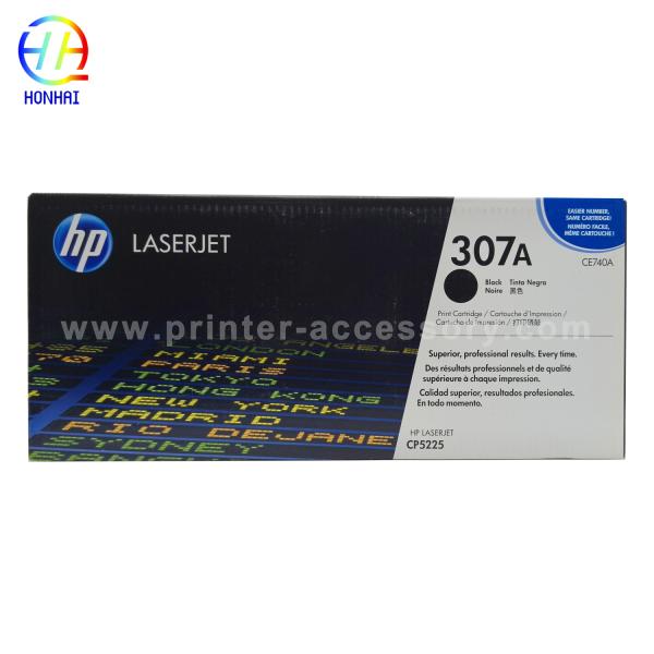 Cartucho de tóner original para HP Color LaserJet Professional CP5225dn CP5225n 307A CE740A CE741A CE742A CE743A Cartucho de tóner para impresora LaserJet