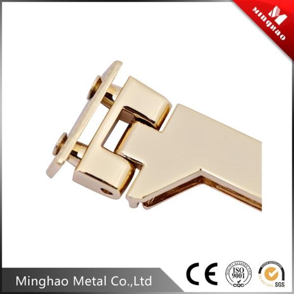 Minghao high quality 22.13*63.28mm Light Gold wallet metal accessories