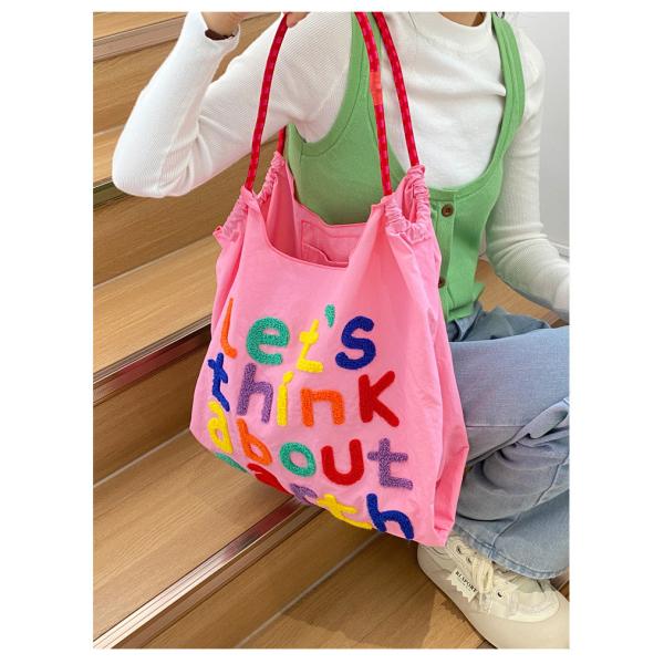 LARGE CAPACITY TOTE BAG KOREAN STYLE INS ALL-IN-ONE SHOULDER BAG FEMALE HAND CARRYING PORTABLE SHOPPING BAG
