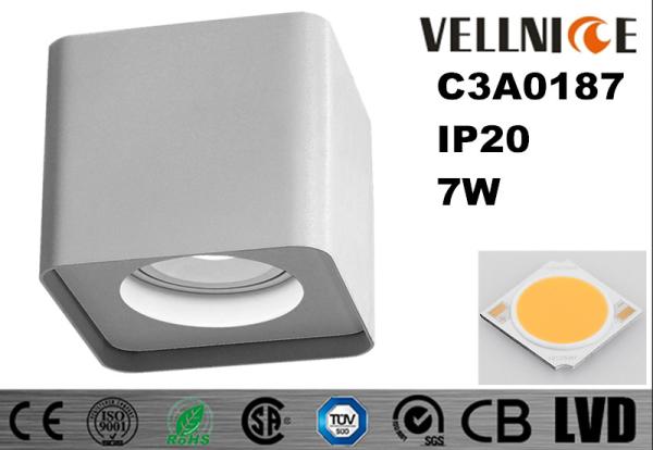 Square 2700K COB Commercial LED Spot Downlights Ceiling Surface Mounted 7 Watt/C3A0187