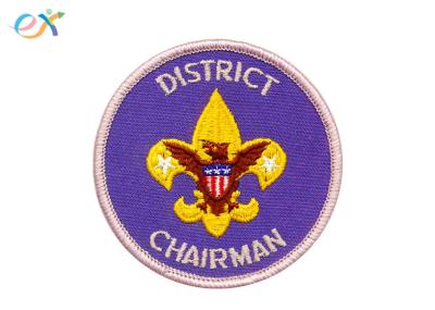 Embroidery Boy Scout Patches USA Make Custom Logo Polyester For Club