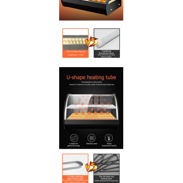 Temperature-Regulated 2 Layers Electric Food Warmer Display for Commercial Kitchens