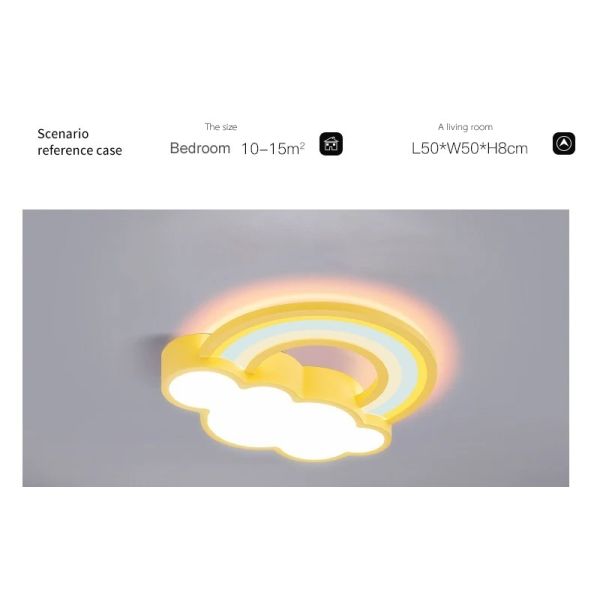 Princess Room Light Fixtures Bedroom And Warm Simple Cartoon rainbow ceiling light(WH-MA-300)