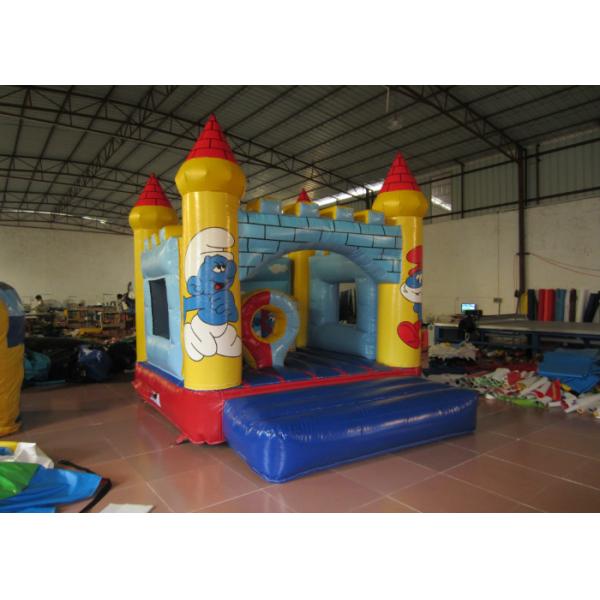 дом замка Smurf брезента PVC 0.55mm раздувной скача/небольшой дом прыжка младенца