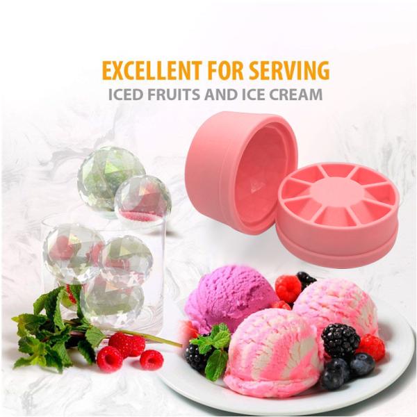 Food Grade Silicone Ice Mold Diamond Ball Shaped Ice Cube Tray 6.2*5.6*5cm
