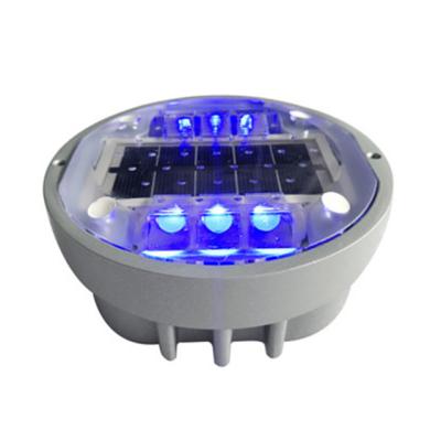 Custom Aluminum Solar Dark Eye Road Studs Blue White For Road Safety