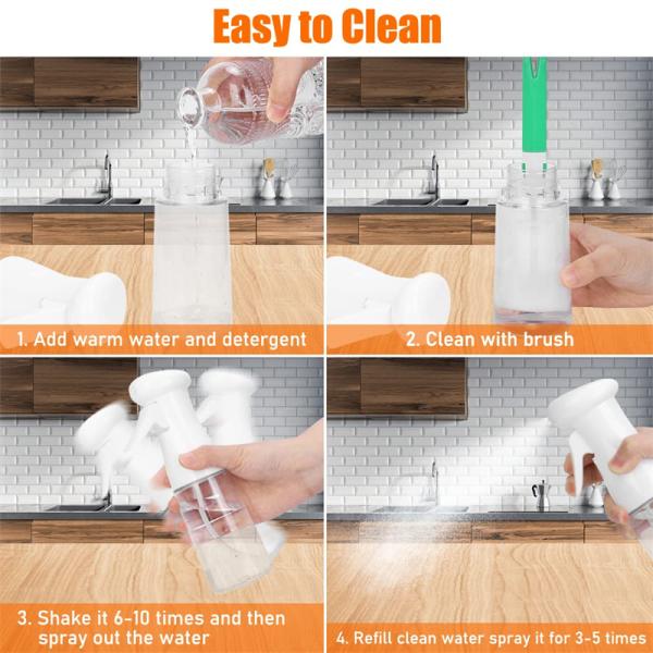 Portable BBQ Kitchen Calcium Sodium Glass Olive Oil Sprayer Atomized Spray Oil Bottle
