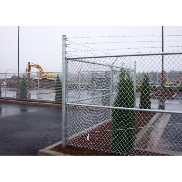 6ft High Steel Chain Link Fencing Hot Dip Galvanized Diamond Fabric