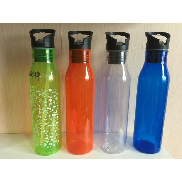 Multi Colored 750ML Plastic Sports Water Bottle Meets FDA Requirements