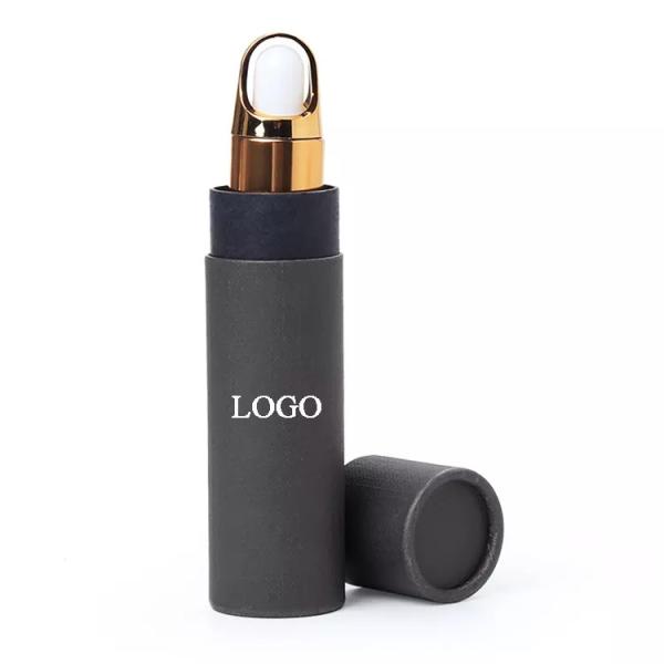 Black Kraft Essential Oil Bottle Tube Packaging Custom Logo Printed