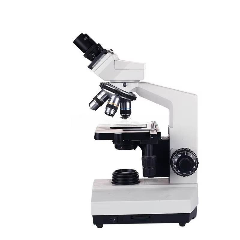 High-Definition Portable Binocular Biological Microscope LED Light Source 4X-100X Magnification Plastic+Metal Construction for