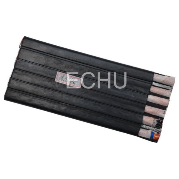 Flat Flexible Traveling Cable for Crane or Conveyor Black Jacket with Mixed structure