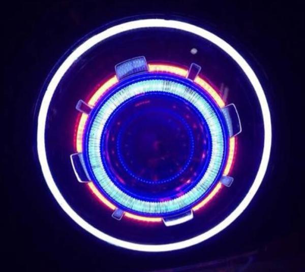 Jeep Wrangler HeadLights LED 7 HeadLamp Head Lights 7 COB angel eye headlight round hid halo head light for JK