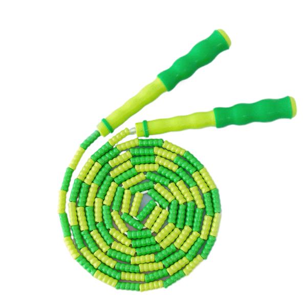 Ребёнок подросток упражнения прыжки верёвка бамбук прыжок верёвка зеленый цвет 2600 мм