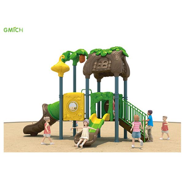 Children Outdoor Playground Equipment Plastic Slide With Swing Set High Quality Amusement Park