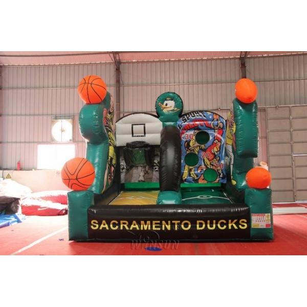 Waterproof Inflatable Sports Games Air Constant Basketball Toss Games Eco - Friendly