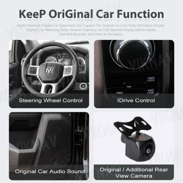 8 игрок автомобильного радиоприемника андроида ядра 10,4» на Ram 1500 доджа 2013 до 2018