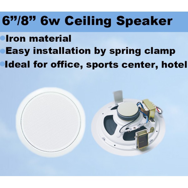 Durable Loudspeaker Iron Good Sound Elegant Design 6-inch Full Range Ceiling Speaker OEM ODM