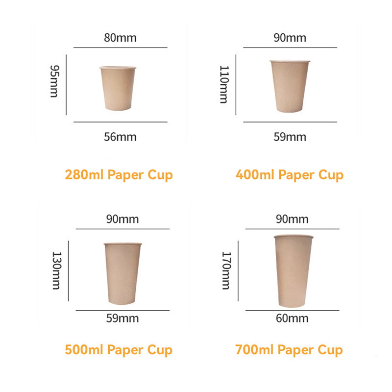 12oz 16oz Compostable Takeaway Paper Cups Biodegradable Hot Cold Coffee Cups
