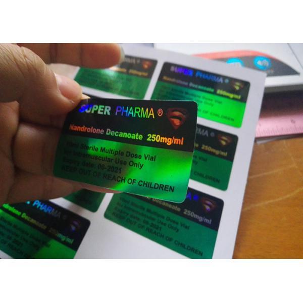 Изготовленные на заказ ярлыки пробирки Холограм 10мл стеклянные/бутылка фармации обозначают супер Фарма Деиснь