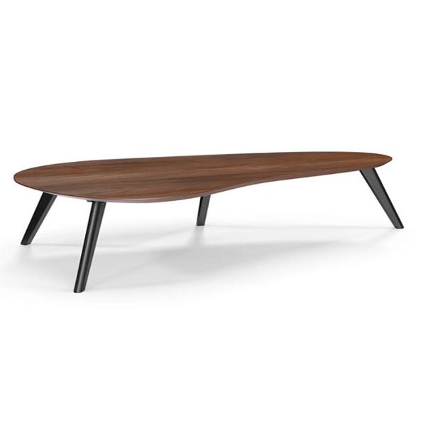 Modern Apartment Hotel Luxury Wooden Irregular Shape Walnut Coffee Table
