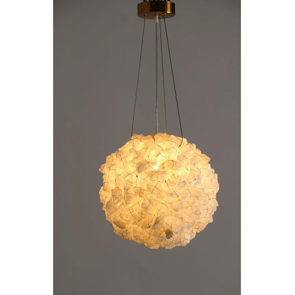 Diseño contemporáneo de la isla de la cocina lámpara colgante de bolas pequeña decoración de roca natural lámpara de candelabros