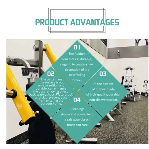 Playground EPDM Rubber Mat 500*500mm 1000*1000mm Non Slip Rubber Matting