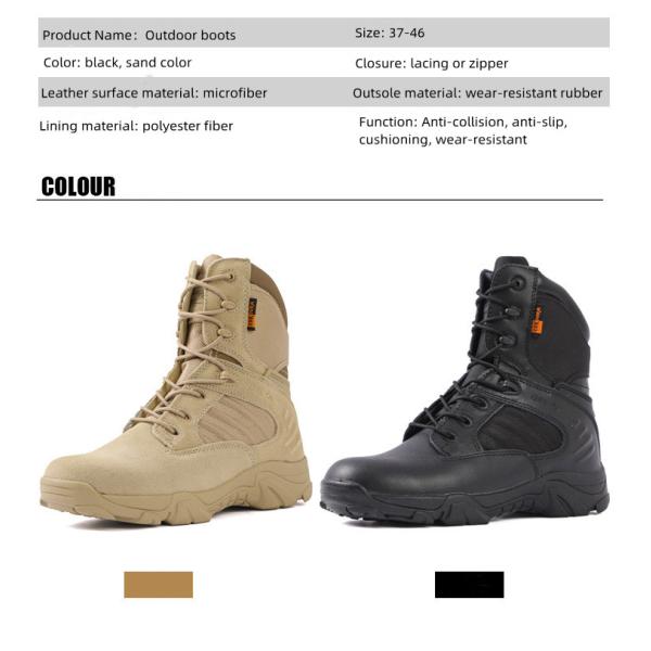 Delta High Top Outdoor Mountaineering Combat Boots Wear-Resistant Rubber Outsole