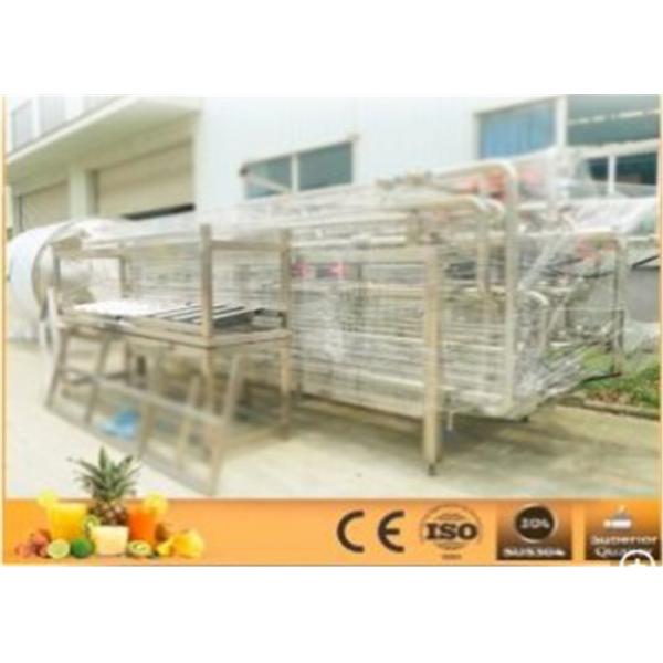 Milk UHT Sterilization Machine / Pipe In Pipe Sterilizer With PLC Finger Touch Screen