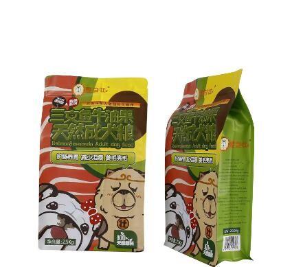 Customized Printing Side Gusset Aluminum Foil Lined Zipper Top Pet Food Bags For Dog Cat Food Packaging
