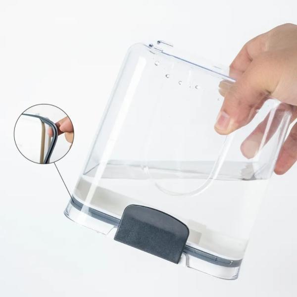 Standing Type Kitchen PET Plastic Food Storage Containers Transparent Airtight 4pc Set