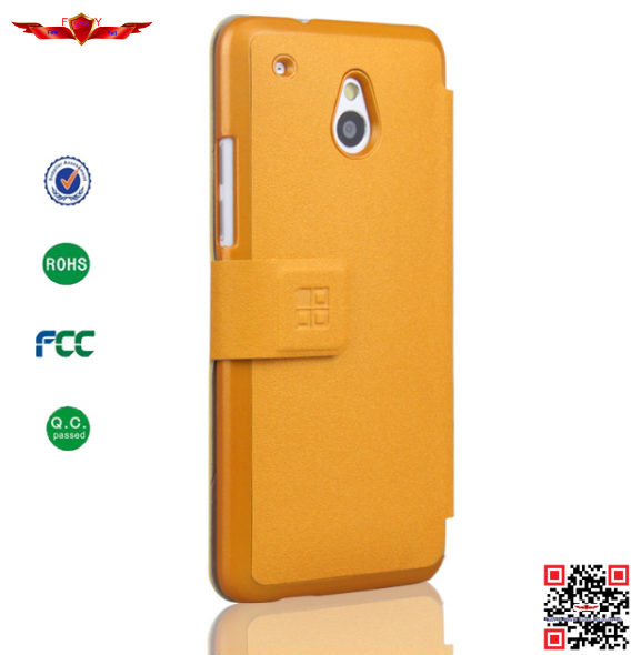 New 100% Qualify PU Wallet Leather Cover Cases For HTC ONE Mini M4 High Quality Colorful