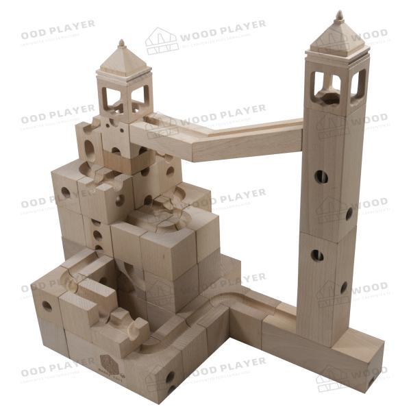 Les puzzles en bois de développement de PCs intellectuels du jouet 46 marbrent les blocs constitutifs courus