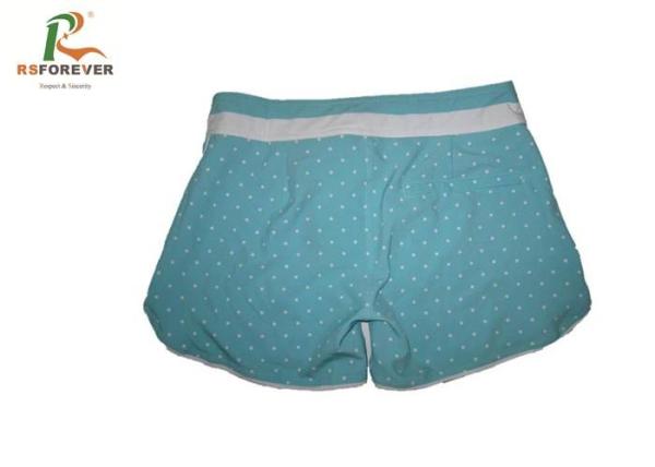 Waterproof Surf Board Shorts For Girls Sky Blue Dot Printed Swim Trunks