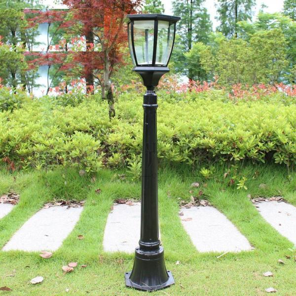 Decorative Cast Iron Light Pole Outdoor Solar Modern Garden Lawn Lamp Post