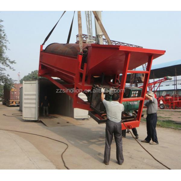 Red Sandstone Rotary Drum Sieve Drum Screen for Sandstone Discharge Size as Requested