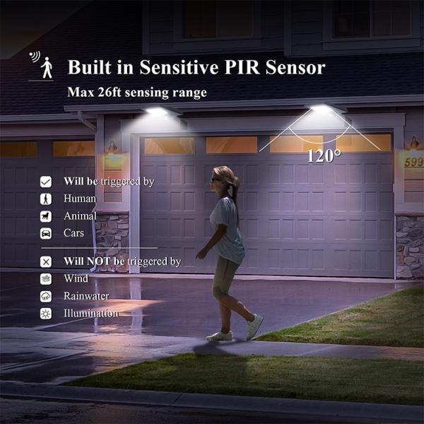 7000K 100LM Motion Sensor Solar Gutter Lights